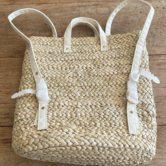 L*Space Summer Days Raffia Backpack Tote – NWT – Luxe Vacation & Resort Style - Picture 10 of 16